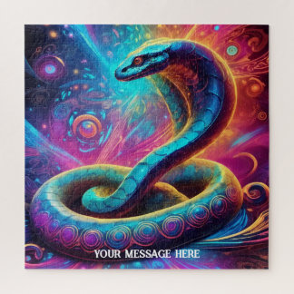 Mystische himmlische farbenfrohe Schlange Puzzle