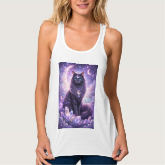 Mystische Himmlische Katzen Mond Galaxie Fantasie  Tank Top
