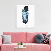 Mystische Hirsche in Waldfedern Große Leinwand (Insitu (Wohnzimmer))