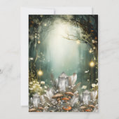 Mystische Hochzeit der verzauberten Wald-Pilze Einladung (Rückseite)