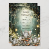 Mystische Hochzeit der verzauberten Wald-Pilze Einladung (Vorne/Hinten)