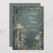 Mystische Hochzeit des blauen Waldes Einladung (Vorne/Hinten)