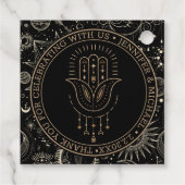 mystische Hochzeit mit schwarzem Gold danke Geschenkanhänger (Rückseite)