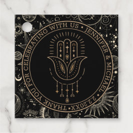 mystische Hochzeit mit schwarzem Gold danke Geschenkanhänger