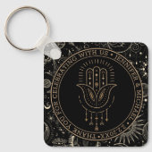 mystische Hochzeit mit schwarzem Gold danke Schlüsselanhänger (Vorderseite)