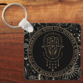 mystische Hochzeit mit schwarzem Gold danke Schlüsselanhänger (Vorderseite)