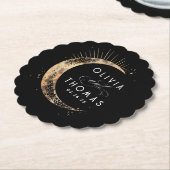 Mystische Hochzeit von Celestial Black und Gold Untersetzer (angewinkelt)