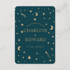 Mystische Hochzeitsprogramme der Marine Begleitkarte