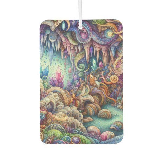 Mystische Höhle farbenfrohe Juwelen Autolufterfrischer (Vorderseite)