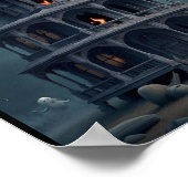 "Mystische Jagd: Halloween Castle Wall Poster" Poster (Ecke)