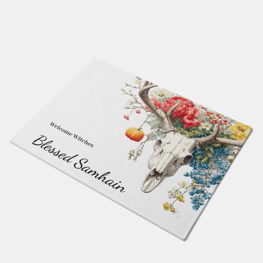 Mystische Jahreszeiten | Samhain Grimoire Buch der Fußmatte (Schrägansicht)