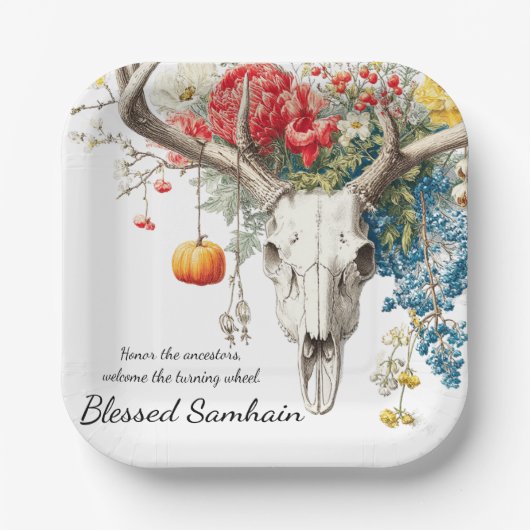 Mystische Jahreszeiten | Samhain Witchy Design Pappteller (Vorderseite)