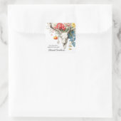 Mystische Jahreszeiten | Samhain Witchy Design Quadratischer Aufkleber (Tasche)