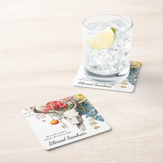 Mystische Jahreszeiten | Samhain Witchy Design Rechteckiger Pappuntersetzer (Vor Ort)