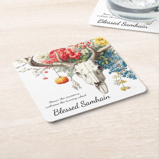 Mystische Jahreszeiten | Samhain Witchy Design Rechteckiger Pappuntersetzer (angewinkelt)