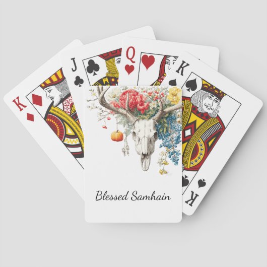 Mystische Jahreszeiten | Samhain Witchy Design Spielkarten (Rückseite)