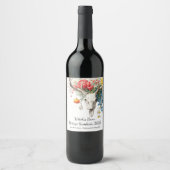 Mystische Jahreszeiten | Samhain Witchy Design Weinetikett (Vorderseite)