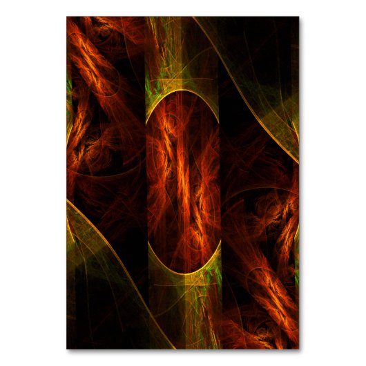 Mystische Jungle Abstrakt Art Table Card Tischnummer (Vorderseite)