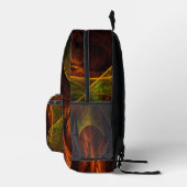 Mystische Jungle Abstrakte Kunst Bedruckter Rucksack (Rechts)