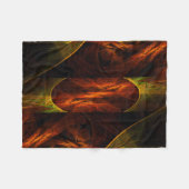 Mystische Jungle Abstrakte Kunst Fleecedecke (Vorderseite (Horizontal))