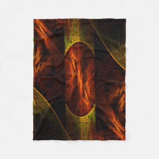 Mystische Jungle Abstrakte Kunst Fleecedecke (Vorderseite)