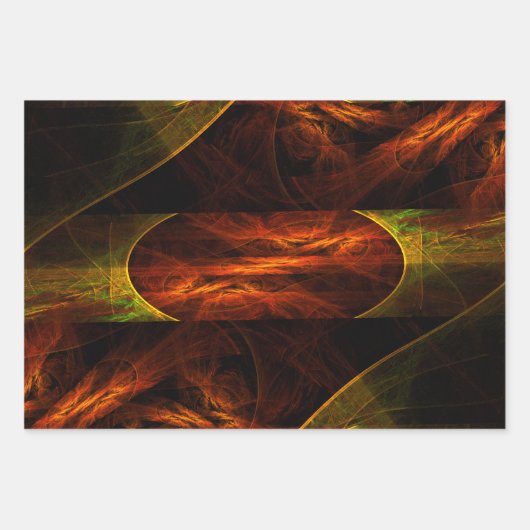 Mystische Jungle Abstrakte Kunst Geschenkpapier Set (Vorderseite)