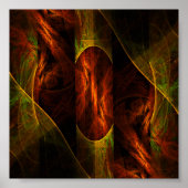 Mystische Jungle Abstrakte Kunst Poster (Vorne)