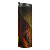 Mystische Jungle Abstrakte Kunst Thermosbecher (Nach rechts gedreht)