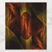 Mystische Jungle Abstrakte Kunst Weinetikett (Einzelnes Label)