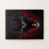 Mystische Kapuze im roten Gebet Puzzle (Horizontal)