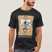 Mystische Karten der Temperance-Tarot-Karte Okkult T-Shirt (Vorderseite)