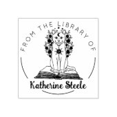 Mystische Katze aus der Bibliothek des Buches Gummistempel (Prägung)