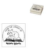 Mystische Katze aus der Bibliothek des Buches Gummistempel (Stempel)