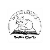 Mystische Katze aus der Bibliothek des Buches Gummistempel (Prägung)