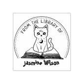 Mystische Katze aus der Bibliothek des Buches Gummistempel (Prägung)