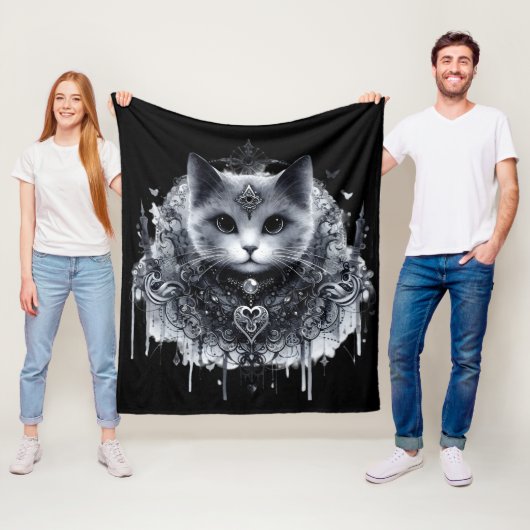 Mystische Katze Fleecedecke (Beispiel)