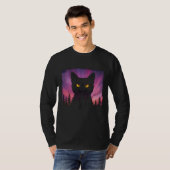 Mystische Katze im Twilight-Wald T-Shirt (Vorne ganz)