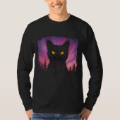 Mystische Katze im Twilight-Wald T-Shirt (Vorderseite)