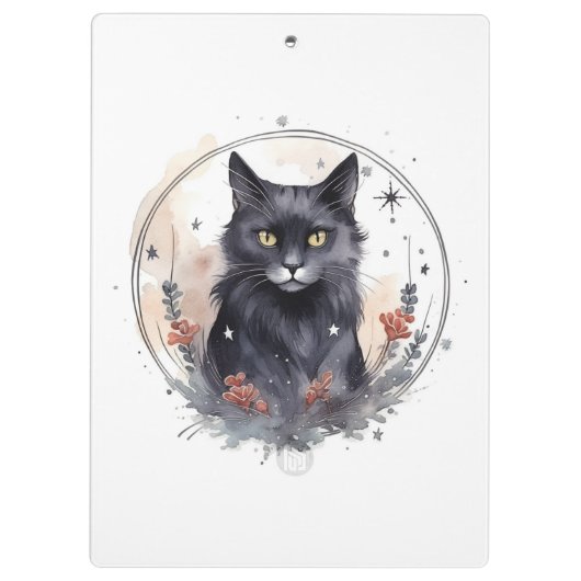 Mystische Katze Klemmbrett (Rückseite)