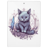 Mystische Katze Klemmbrett (Rückseite)