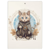 Mystische Katze Klemmbrett (Rückseite)