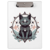 Mystische Katze Klemmbrett (Vorderseite)