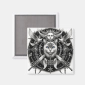 Mystische Katze Magnet (Vorderseite/Rückseite)