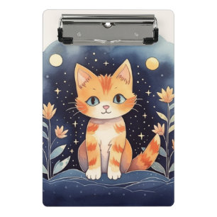 Mystische Katze Mini Klemmbrett