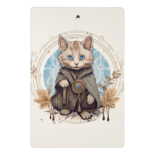 Mystische Katze Mini Klemmbrett (Rückseite)