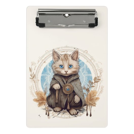 Mystische Katze Mini Klemmbrett (Vorderseite)