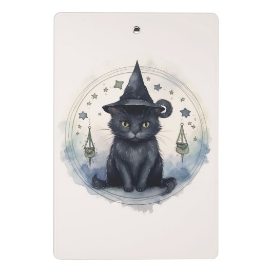 Mystische Katze Mini Klemmbrett (Rückseite)