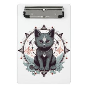 Mystische Katze Mini Klemmbrett