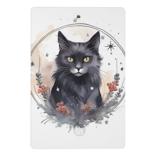 Mystische Katze Mini Klemmbrett (Rückseite)