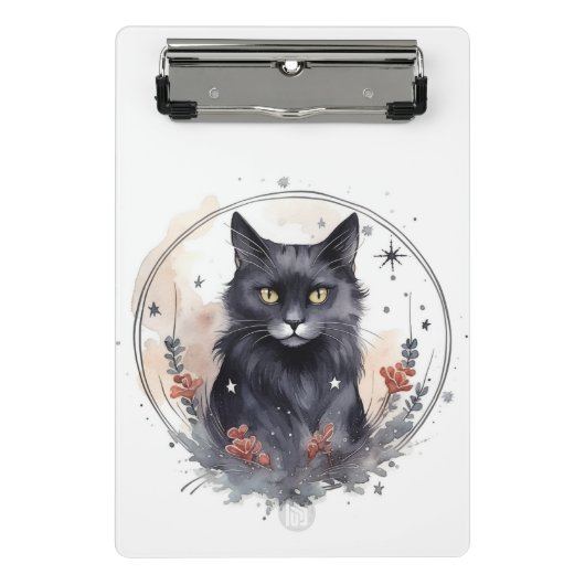 Mystische Katze Mini Klemmbrett (Vorderseite)